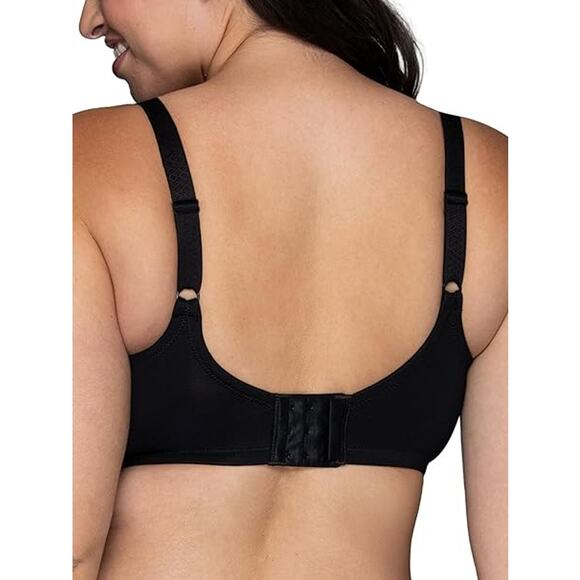 New Vanity Fair Womens 32DDD Black Beauty Back Smoothing Underwire Minimizer Bra - Picture 2 of 6